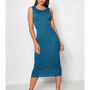NWT Boohoo Lindsey sleeveless midi dress in Cobalt